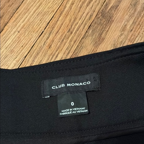 Club Monaco Black Wide Leg Pants with Flowing Silhouette - Picture 2 of 10